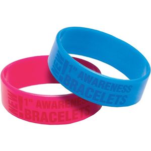 1" Debossed Silicone Awareness Brac AIM-1284151