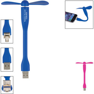 Mini USB Fan With 3-Way Connector AIM-1292771