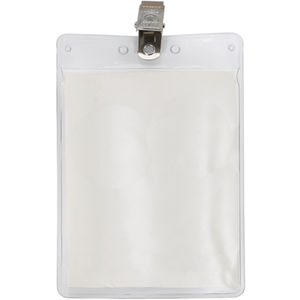3" x 4" Blank Vertical Vinyl Pouch with Bulldog Clip AIM-1312449