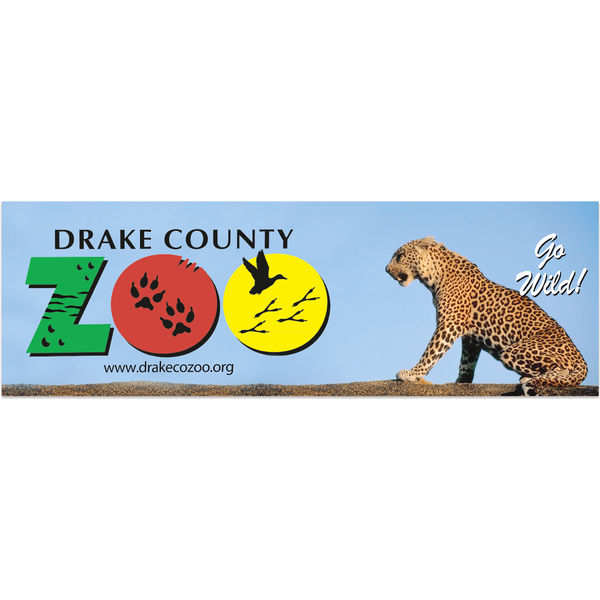 Printed Digital Full Color Vinyl Zip Strip Bumper Sticker (3 3/4"x11 1/2")