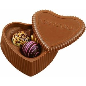 7 oz. Custom Chocolate Heart Box with Fi AIM-1347296