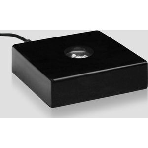 Black Piano Finish Lighted Square Base 3 AIM-1349644