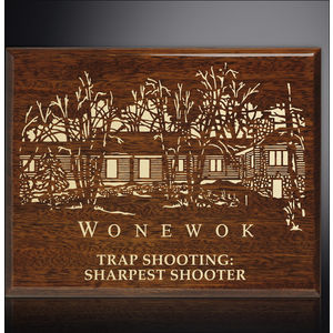 Aberdeen Walnut Laser Plaque 9" x 1 AIM-1350659