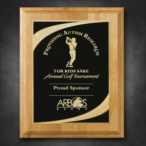 Alder Wood Plaque 7" x 9" with AIM-1350796