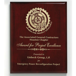 Aberdeen Rosewood Laser Plaque 7" x AIM-1351119