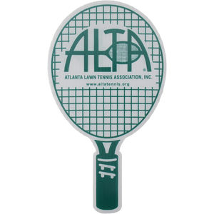Tennis Racquet Hand Fan, Screen Printed AIM-1374762