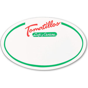 3 1/4" x 2" Oval Plastic Badge AIM-1374879