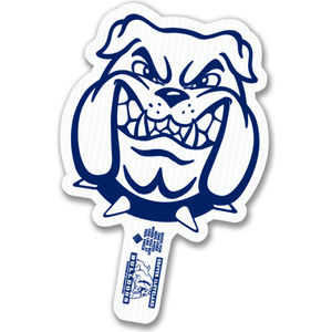 Bulldog Mascot Hand Fan, Screen Printed AIM-1374902