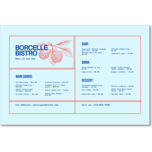 Colored Straight Edge Placemat AIM-1376644