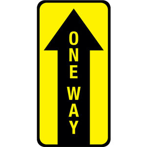 6" x 12" One Way Floor Graphic AIM-1399060