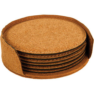Agglomerated Cork Round 6-Coaster Set AIM-1433821