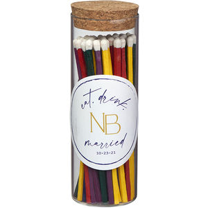 "Alight" Glass Match Stick Jar AIM-1521059