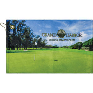 Subli-Cotton Velour Golf Towel - Trifold AIM-1530386