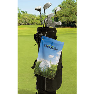 Microfiber Velour Golf Towel w/ Corner H AIM-1530458