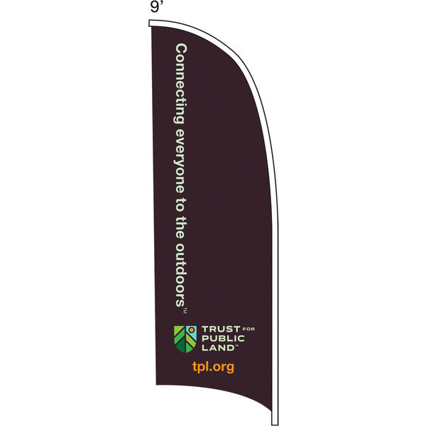 Printed 9' Premium Razor Sail Sign, 2-Sided, Scissor Base | Trust for ...
