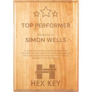 5" x 7" Genuine Cherry Plaque AIM-1894077