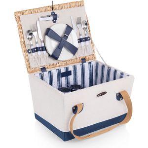 Beige Canvas with Navy Blue Accents AIM-2012720