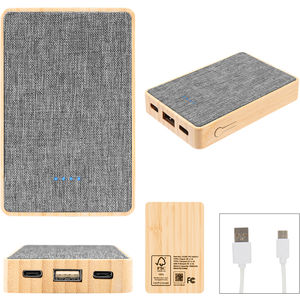 5k Bamboo/rpet Fbrc Power Bank AIM-2123936
