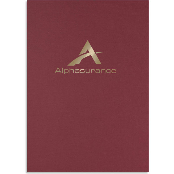 Printed Linen Presentation Folder - Premium