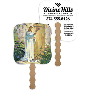 Skinner & Kennedy™ Christ Knocking At The Door - Pictorial Fan AIM-2185126