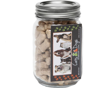 Pint Jar with Rectangle Magnet Pet Fill AIM-2188615