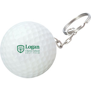 Golf Ball Shape Stress Ball Keychain AIM-2276352