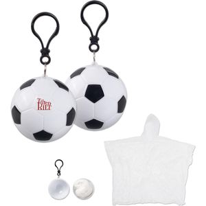 Soccer Rain Poncho in Ball Keychain AIM-2285150