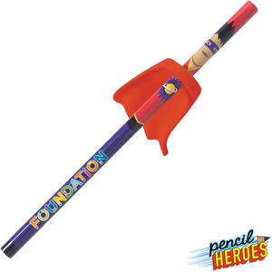 Pencil Heroes® Superhero Series Male w/Cape - Blue AIM-2302486