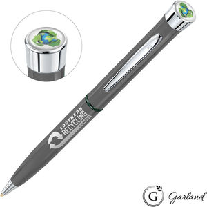 Garland® Recycled Custom Chrome Ballpoint Twist Pen - Green AIM-2302720