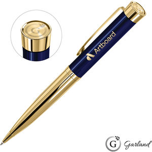 Garland® Executive Emblem Monogram Gold Twist Ballpoint Pen - Navy AIM-2302732