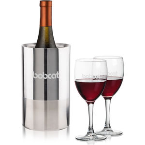 Pescara Wine Cooler & 2 Garland Stemless Wine AIM-2317230