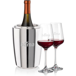 Catania Wine Cooler & 2 Germain Stemless Wine AIM-2317287